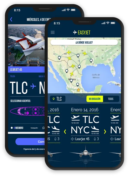 EZJet private flights marketplace built by SoftLocal